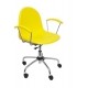 SILLA PIQUERAS VES GIRATORIA PVC AMARILL